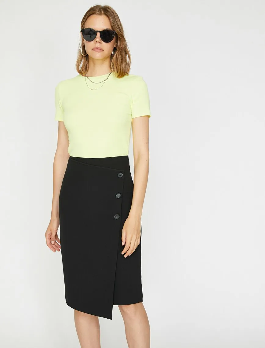 12153 Black Midi Skirt