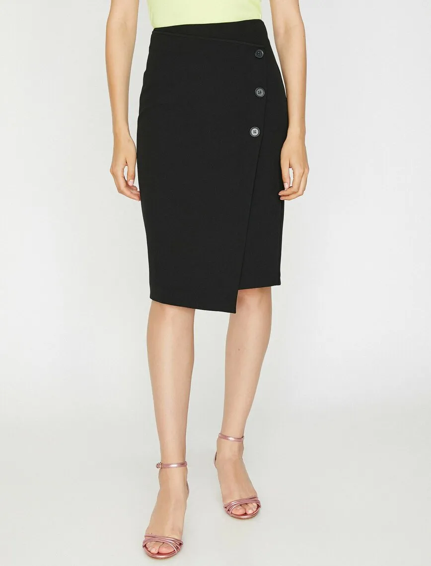 12153 Black Midi Skirt