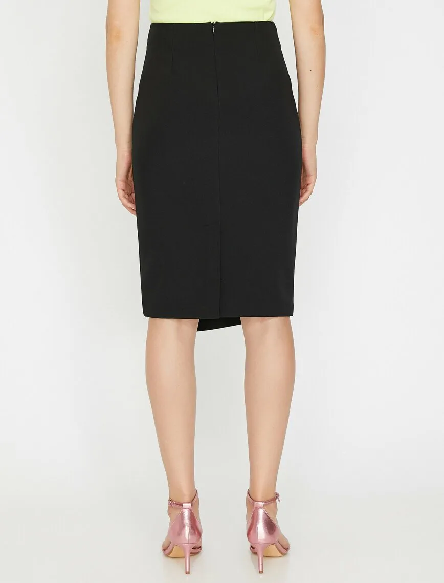 12153 Black Midi Skirt