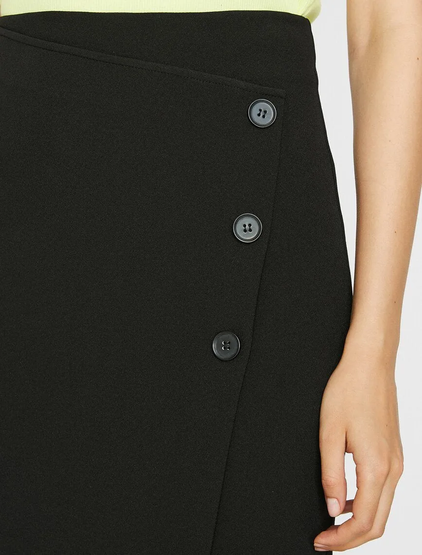 12153 Black Midi Skirt