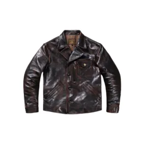 1950s Distressed Motorcycle Leather Jacket