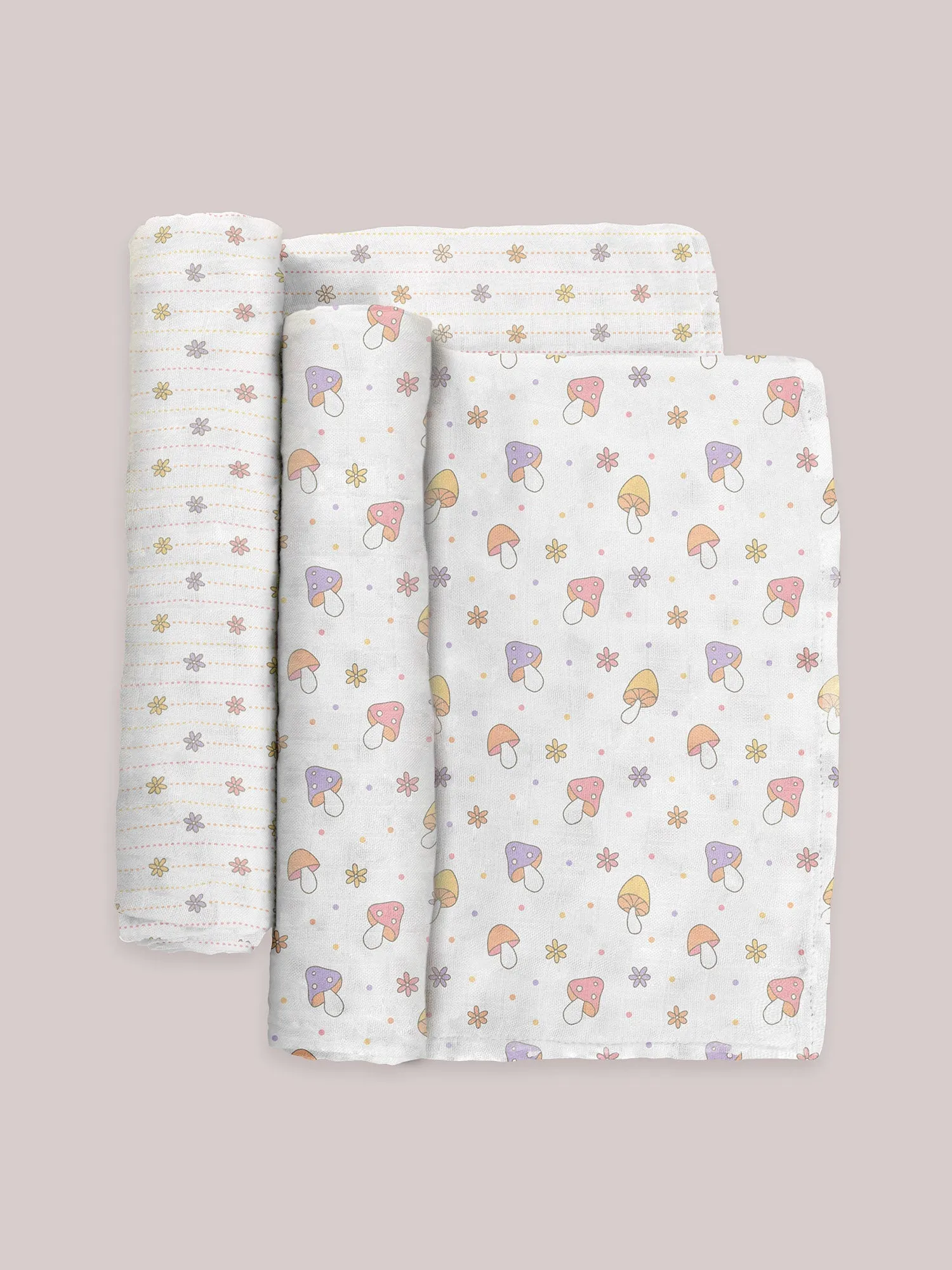 2-Pack Square Swaddle Blanket Set - Mushy Love