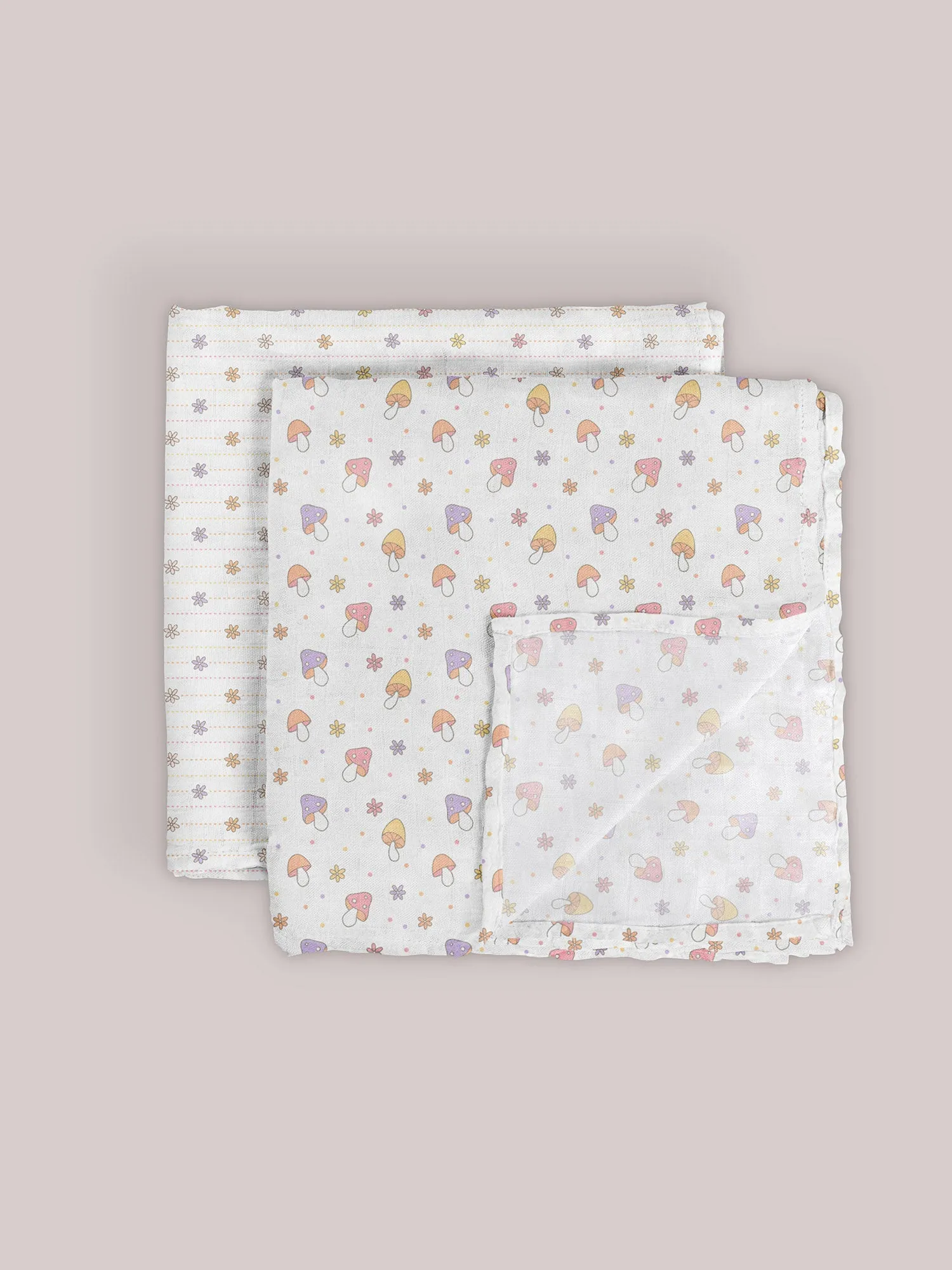 2-Pack Square Swaddle Blanket Set - Mushy Love