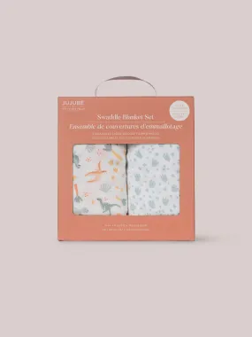 2-Pack Square Swaddle Blanket Set - Roarsome