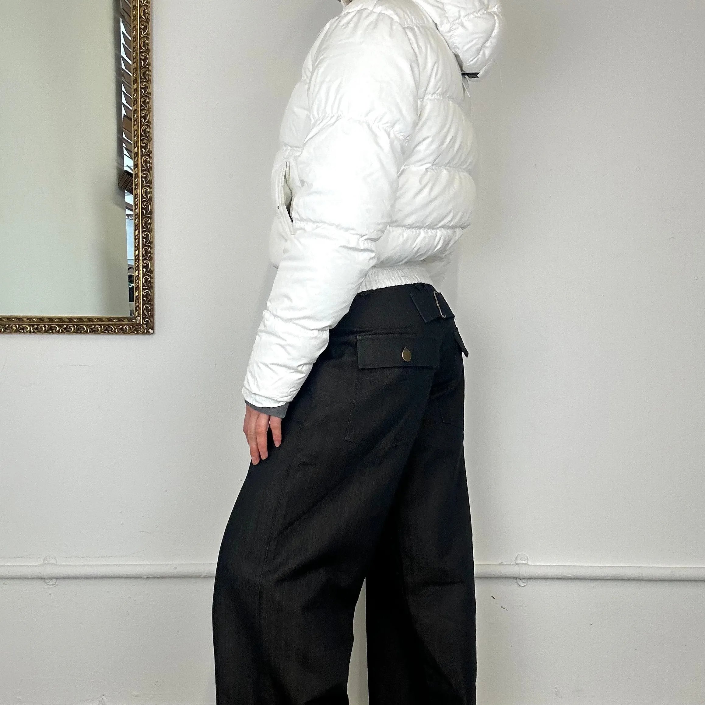 2000's white nike puffer jacket