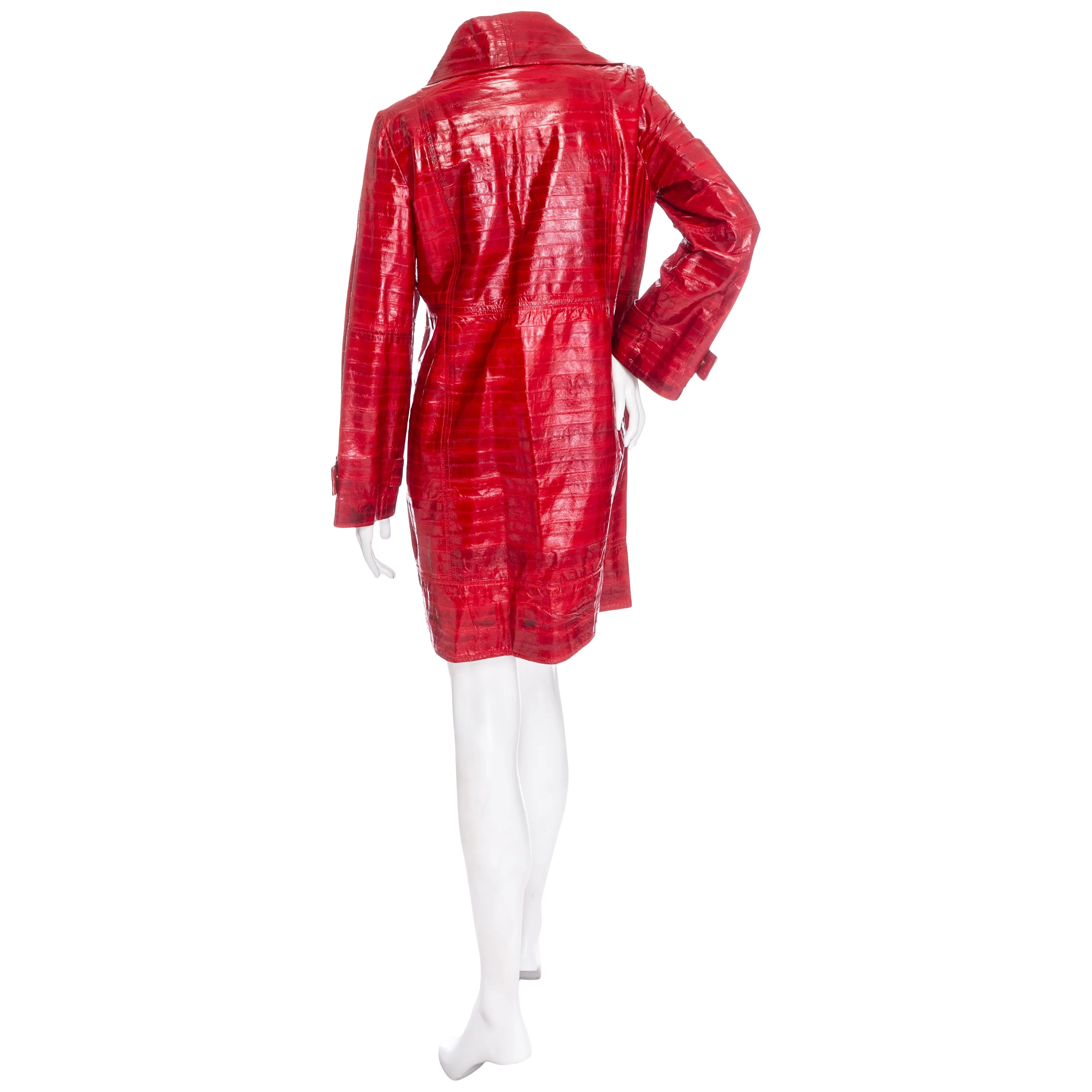 2009 Red Eel Skin Collared Coat