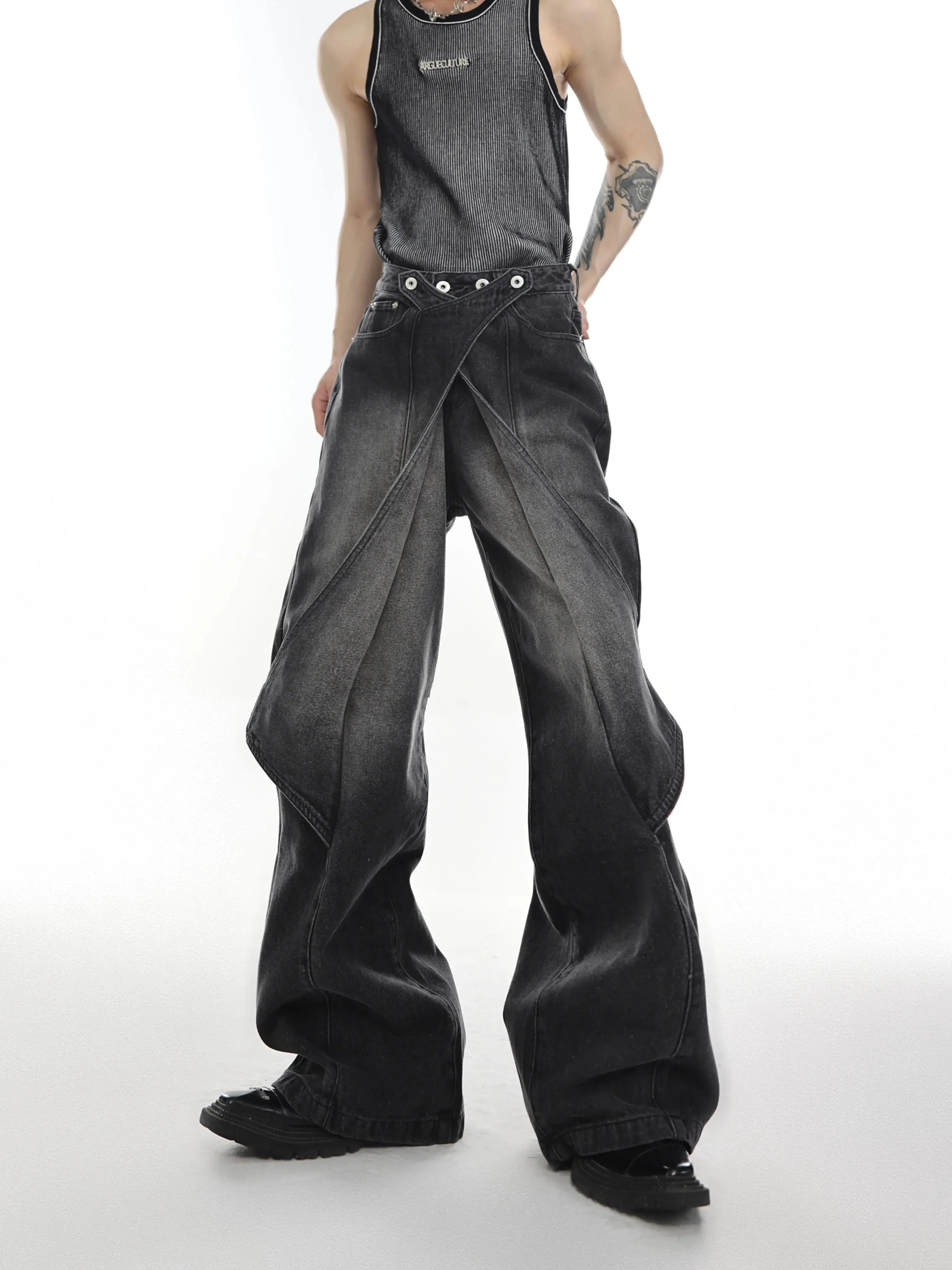 【23s Jun.】Distressed Wide Leg Jeans