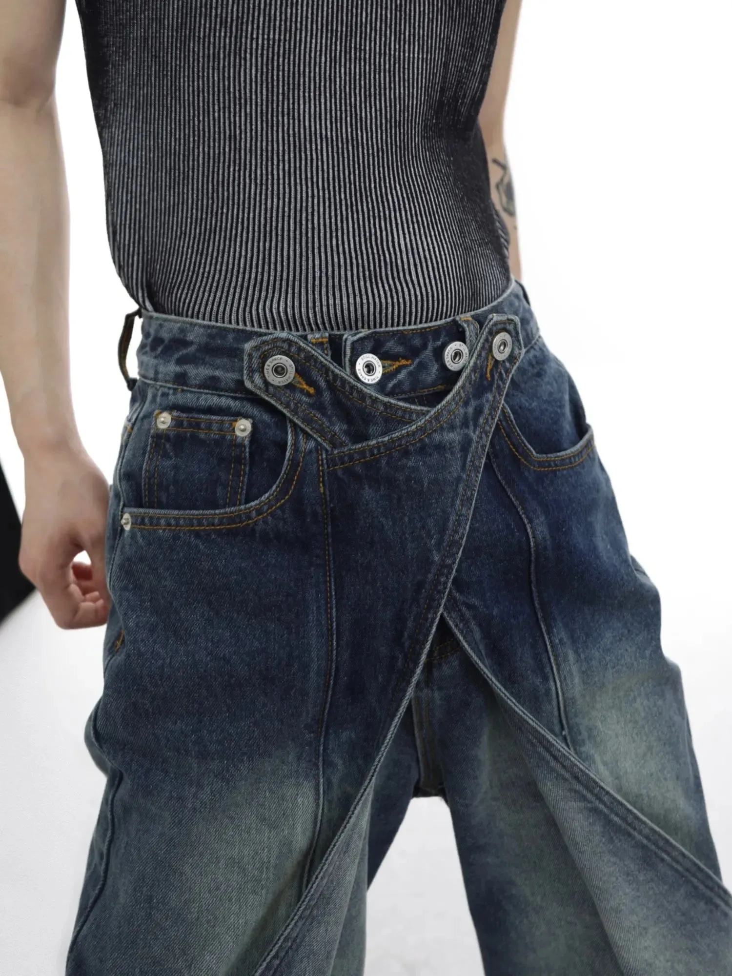 【23s Jun.】Distressed Wide Leg Jeans