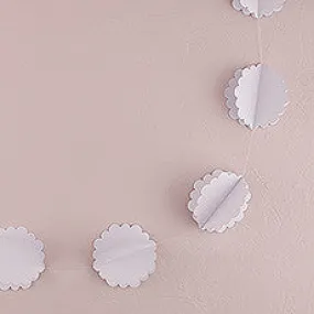 3D FLORAL WHITE PAPER GARLAND