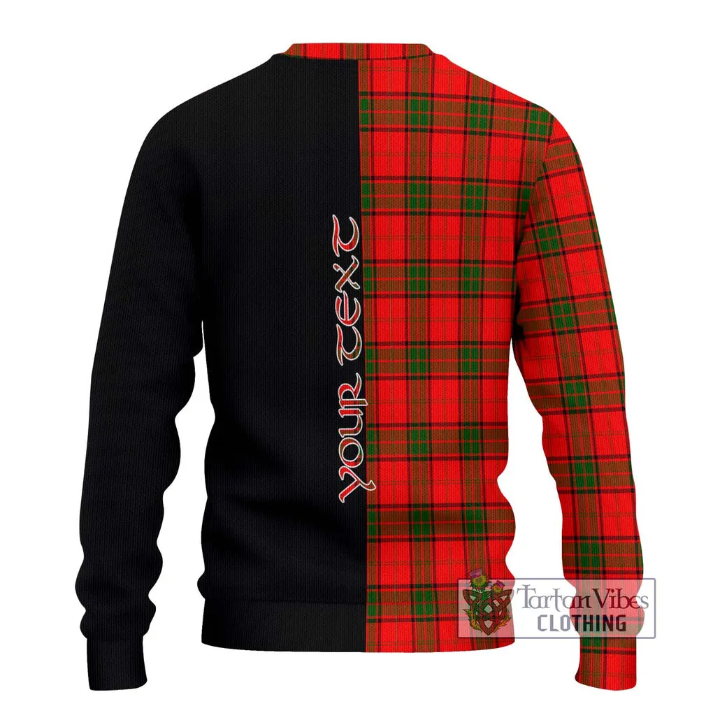 Adair Tartan Ugly Sweater with Family Crest and Half Of Me Style