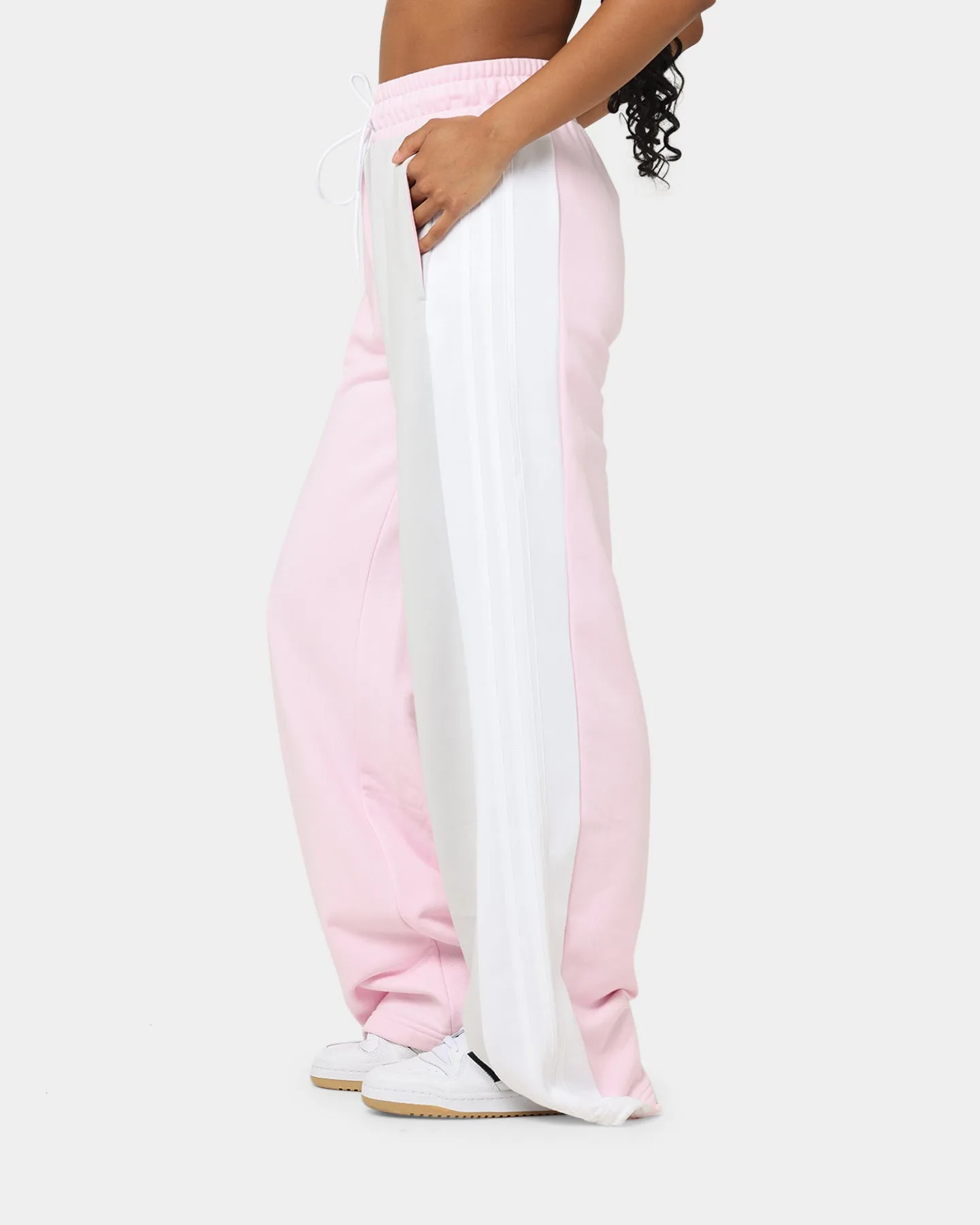 Adidas Women's Wide Leg Sweat Pants Clear Pink