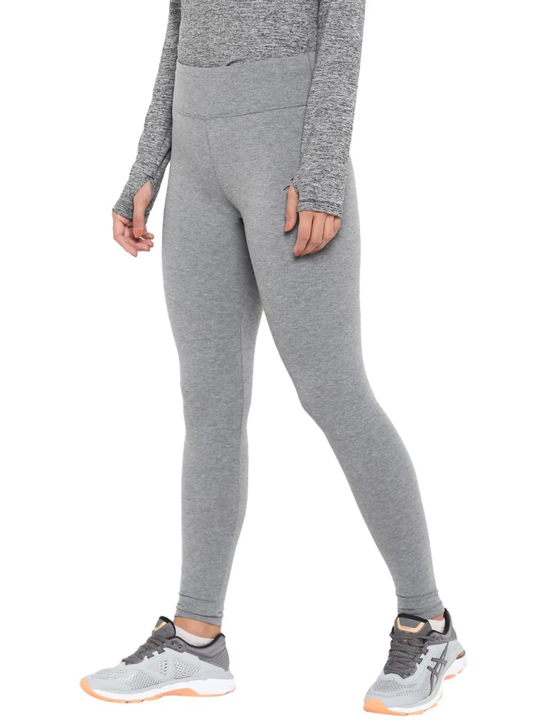 Alcis Women Grey Solid Ankle-Length Leggings