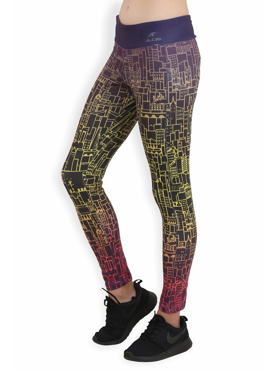 Alcis Women Multicolor Printed Legging