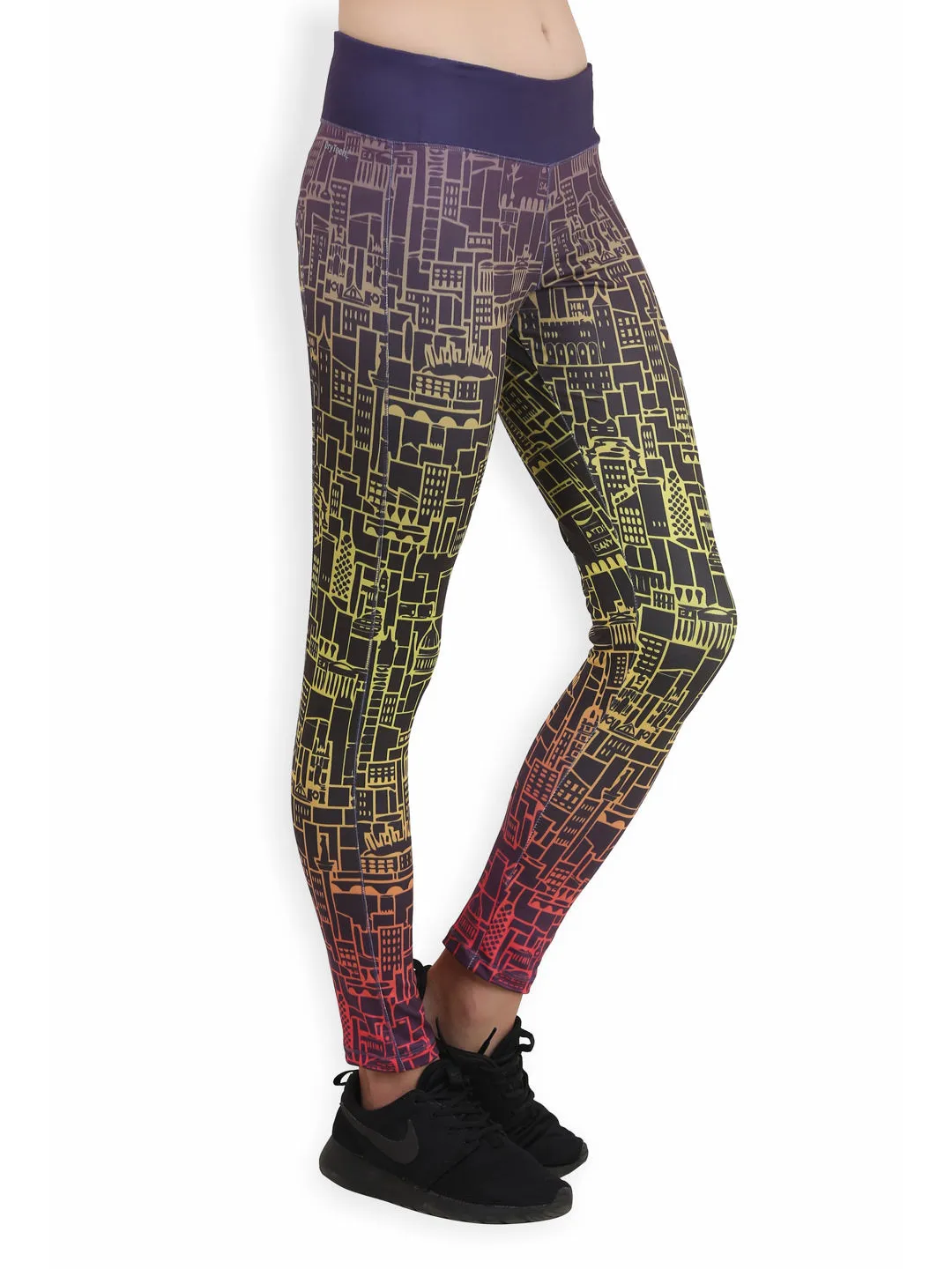 Alcis Women Multicolor Printed Legging