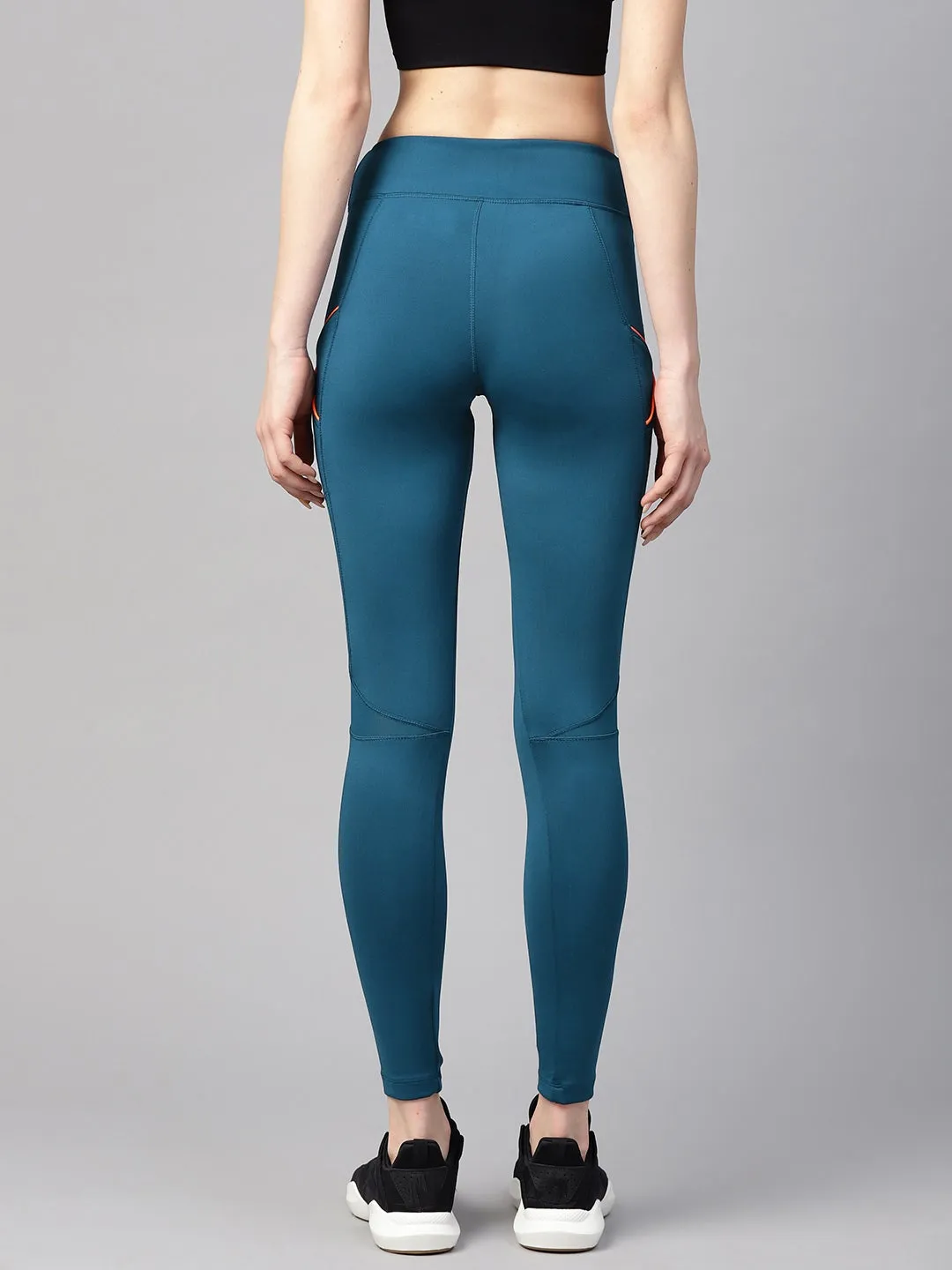 Alcis Women Solid Blue Leggings