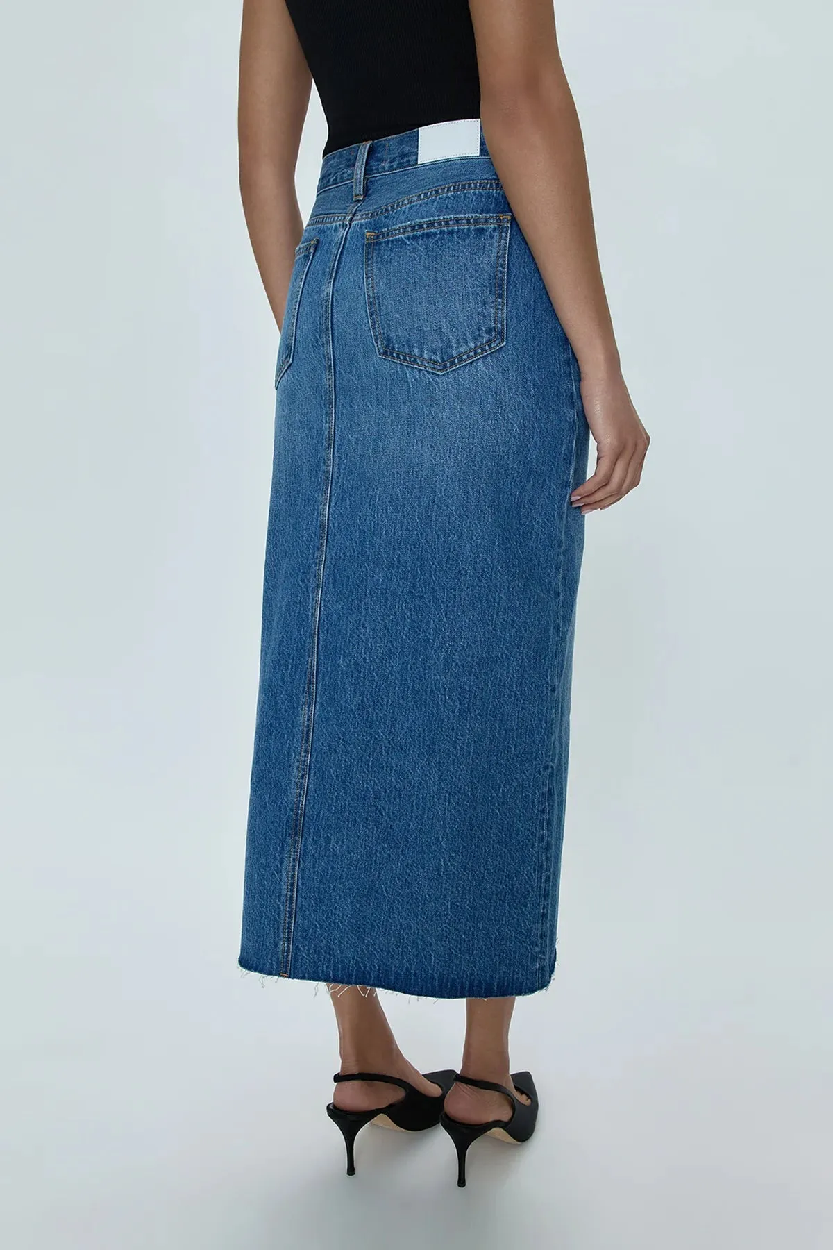 ALICE DENIM MIDI SKIRT