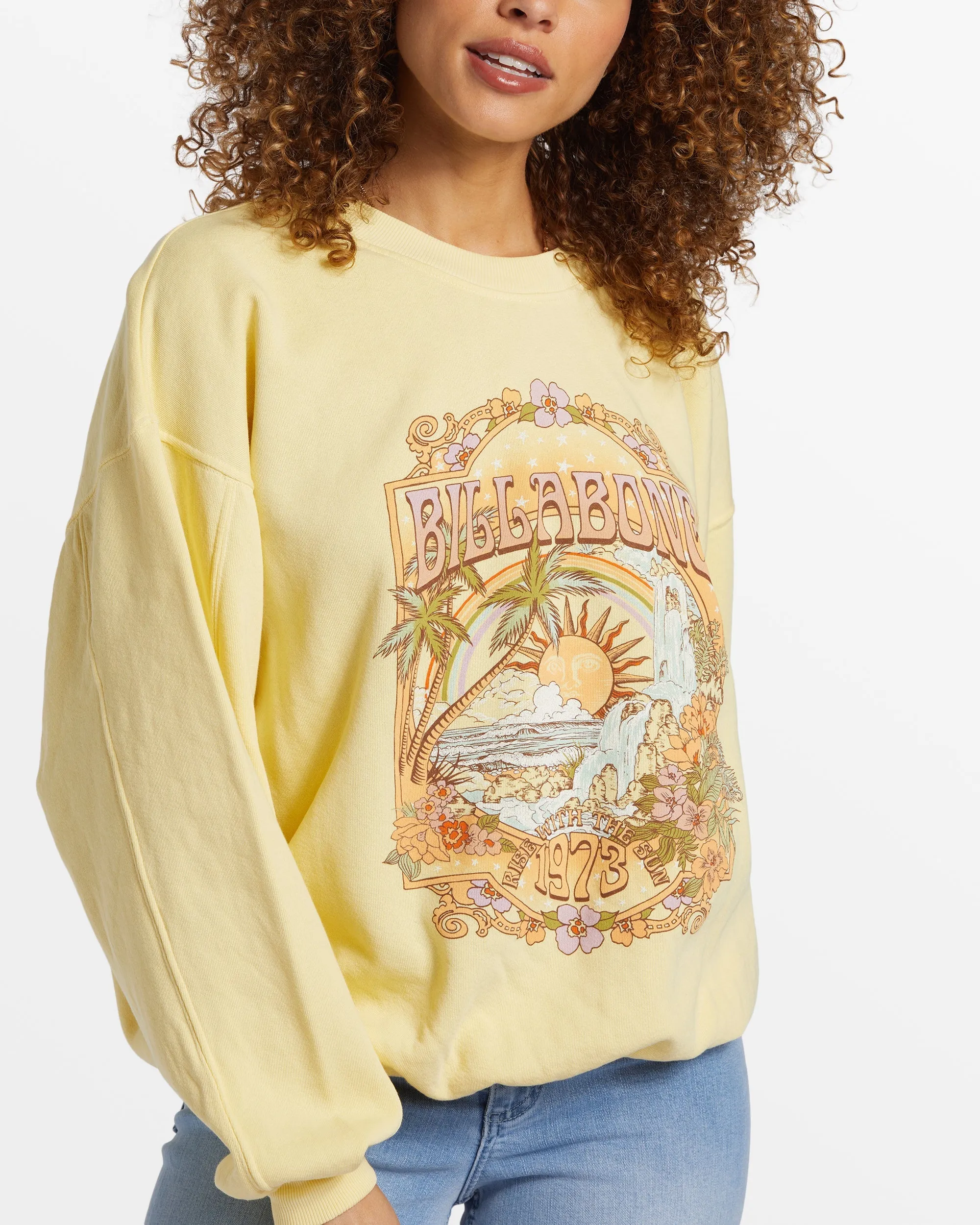 Aloha Kendal Crew Neck Sweatshirt - Mellow Yellow