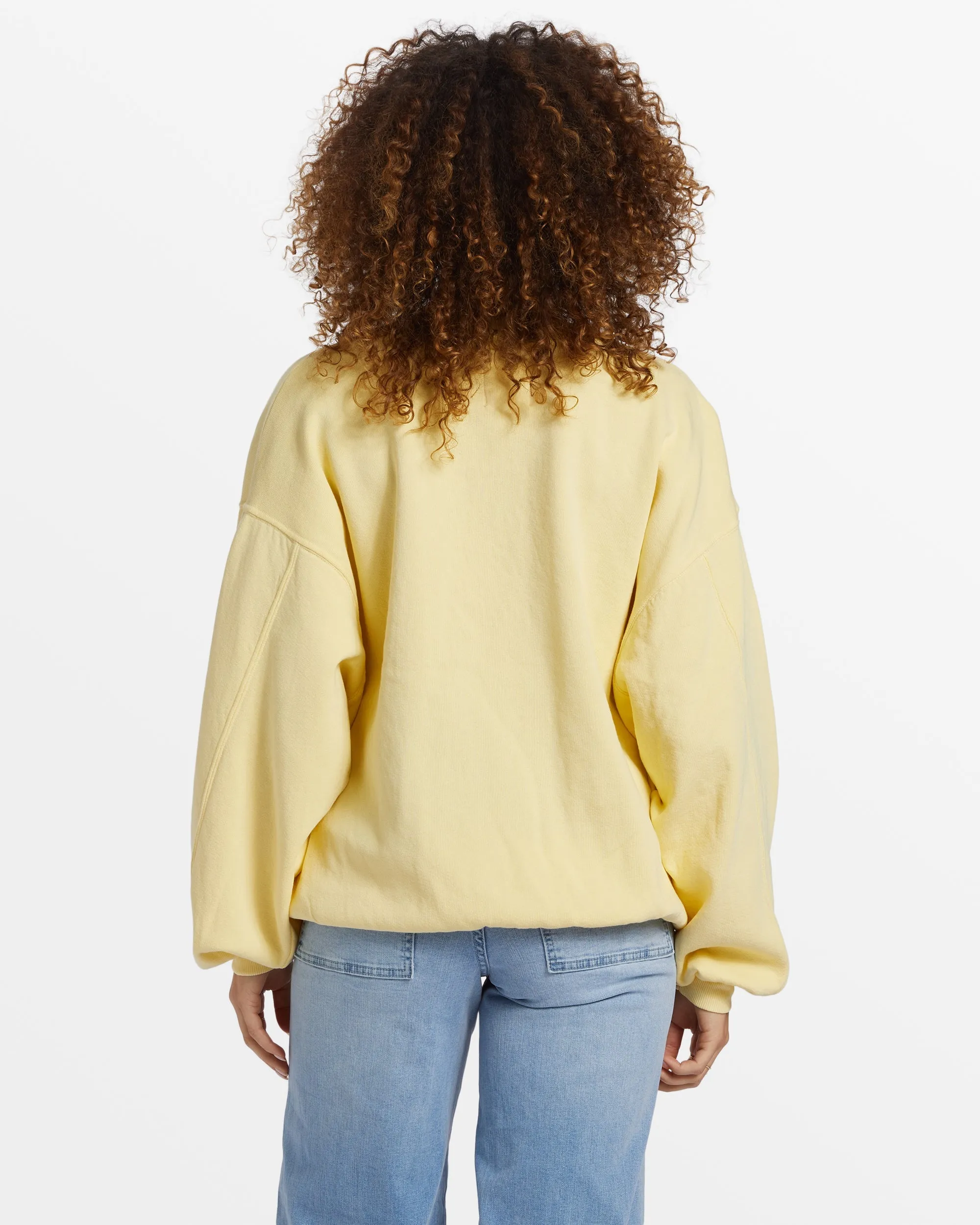 Aloha Kendal Crew Neck Sweatshirt - Mellow Yellow