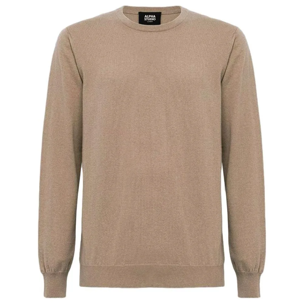 Alpha Studio Brown Wool Vergine Sweater