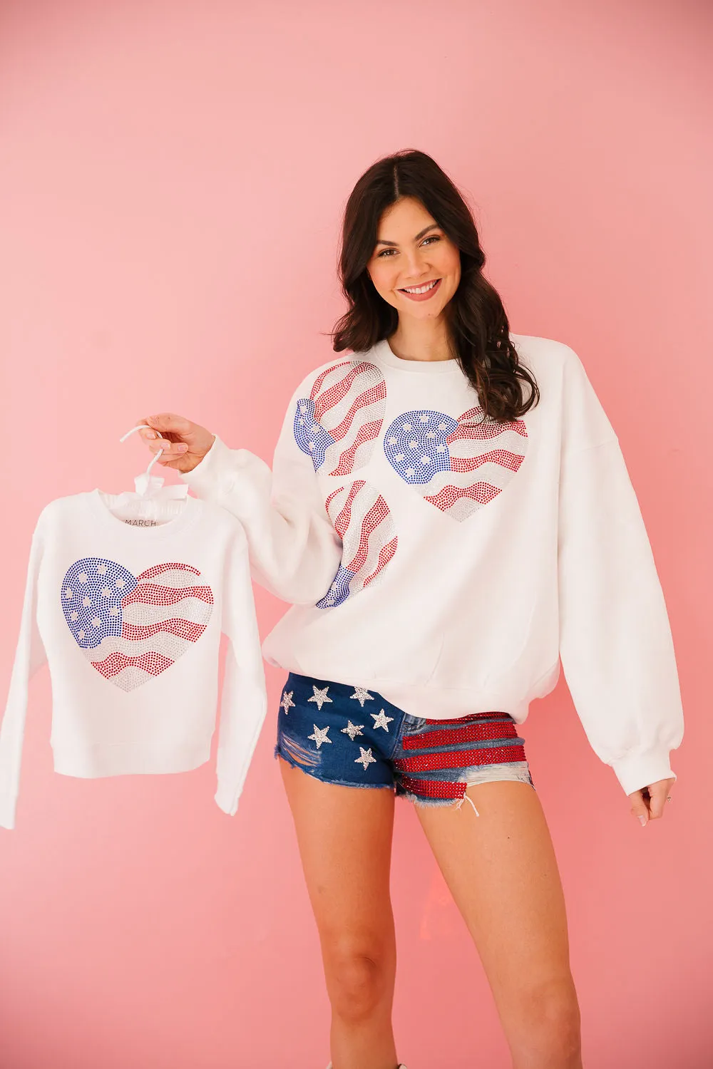 AMERICAN HEART WHITE PULLOVER