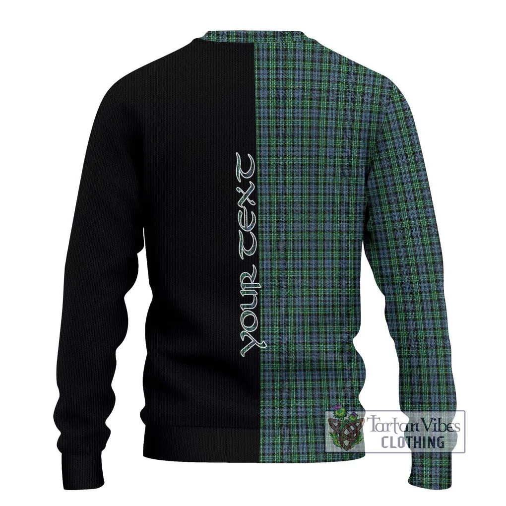 Arbuthnot Tartan Ugly Sweater with Family Crest and Half Of Me Style