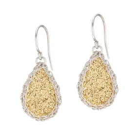 Arivka 18k overlay Druzy earrings set in Sterling Silver.