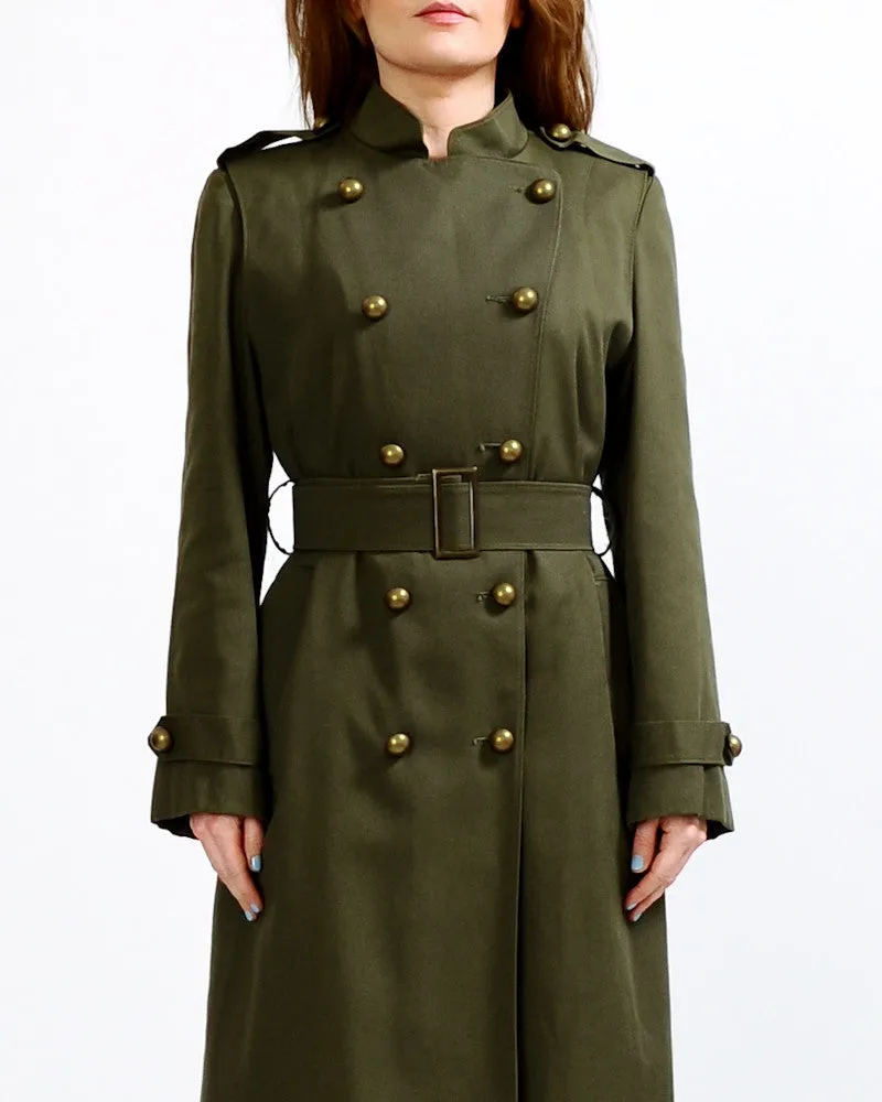 Army Green Military Trench Coat