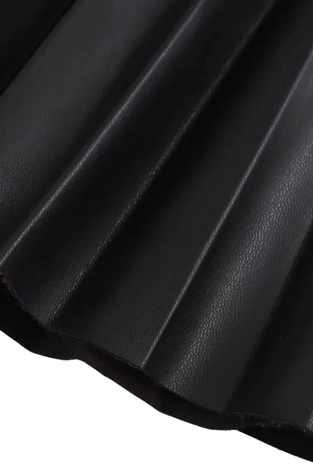 'Ashley' Versatile Pleated Faux Leather Skirt