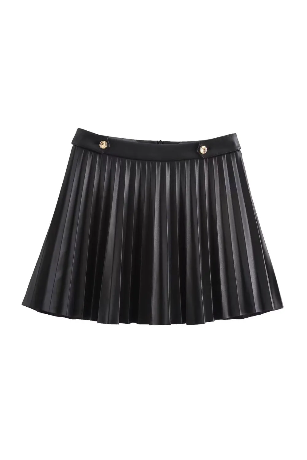 'Ashley' Versatile Pleated Faux Leather Skirt