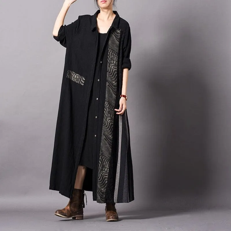 Asian Beauty Black Trench Coat| Nirvana