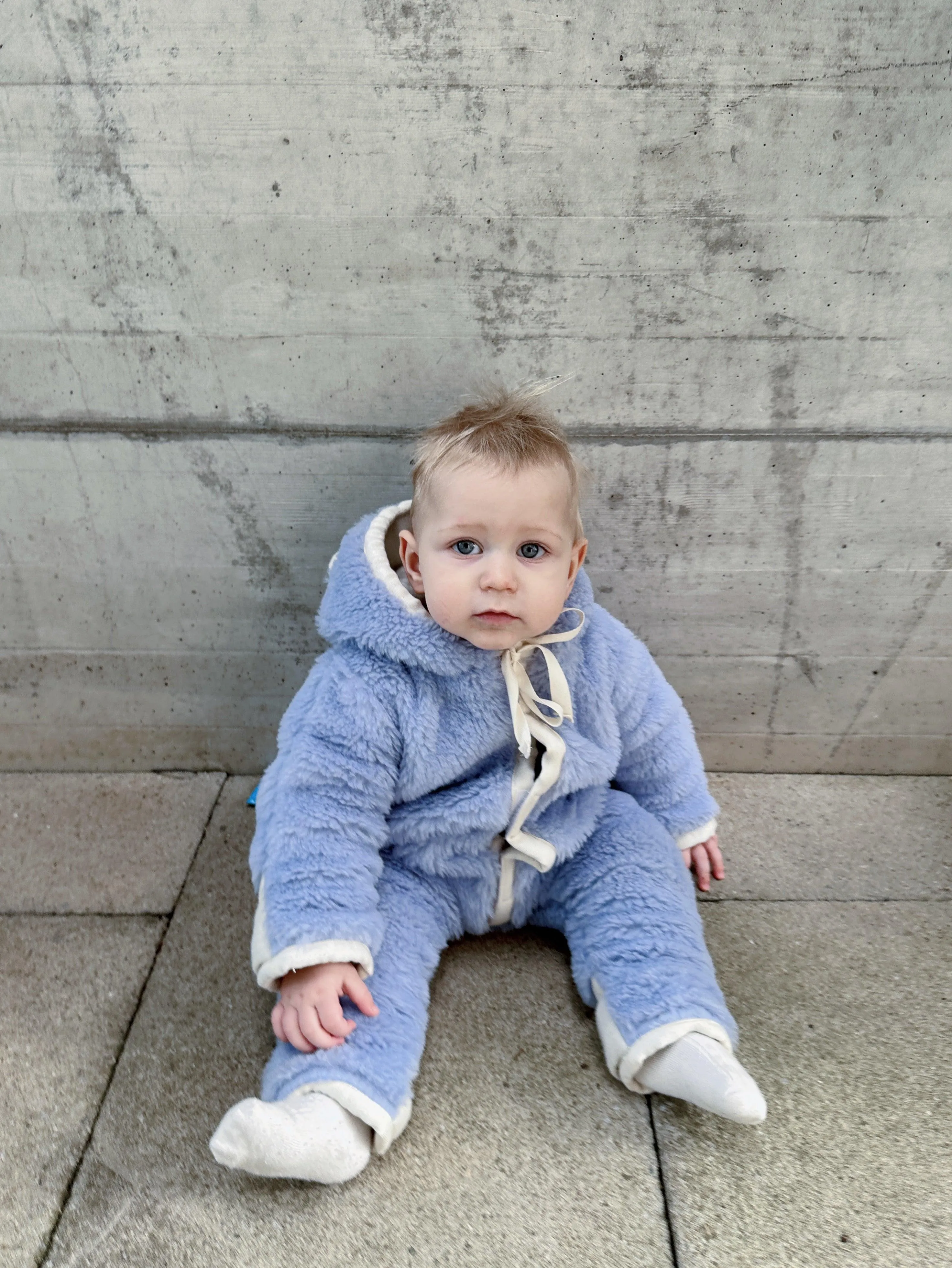 Baby/Kid Virgin Wool Overall - Blue