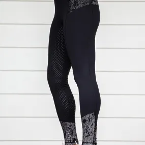 BARE Youth Performance Tights- Black Python