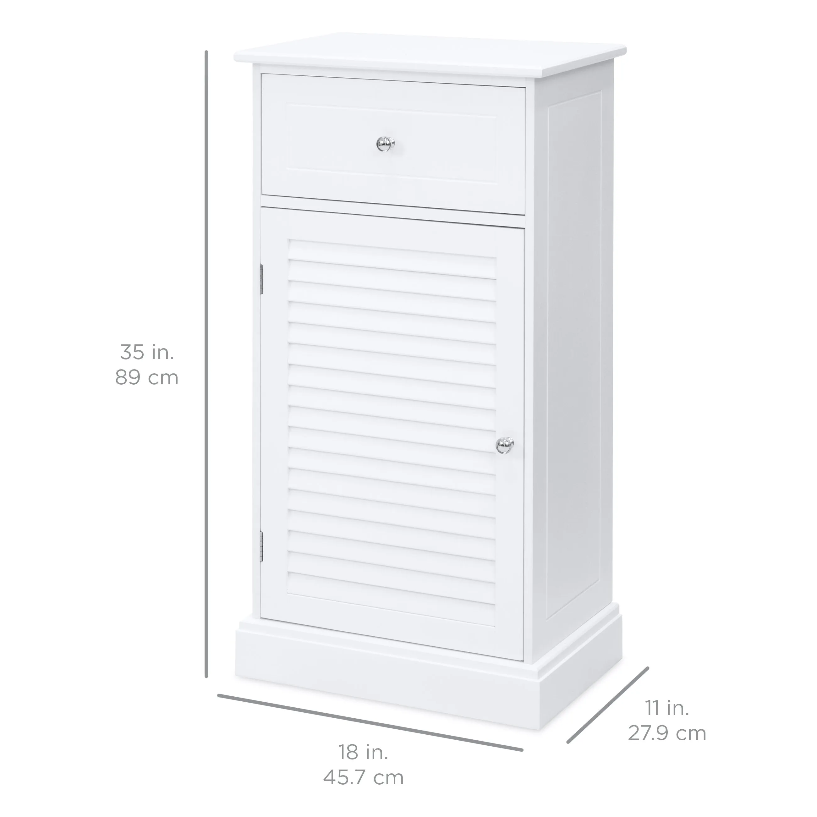 Bathroom Floor Storage Cabinet for Linens and Toiletries