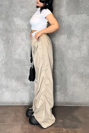 Beige Flared Pants