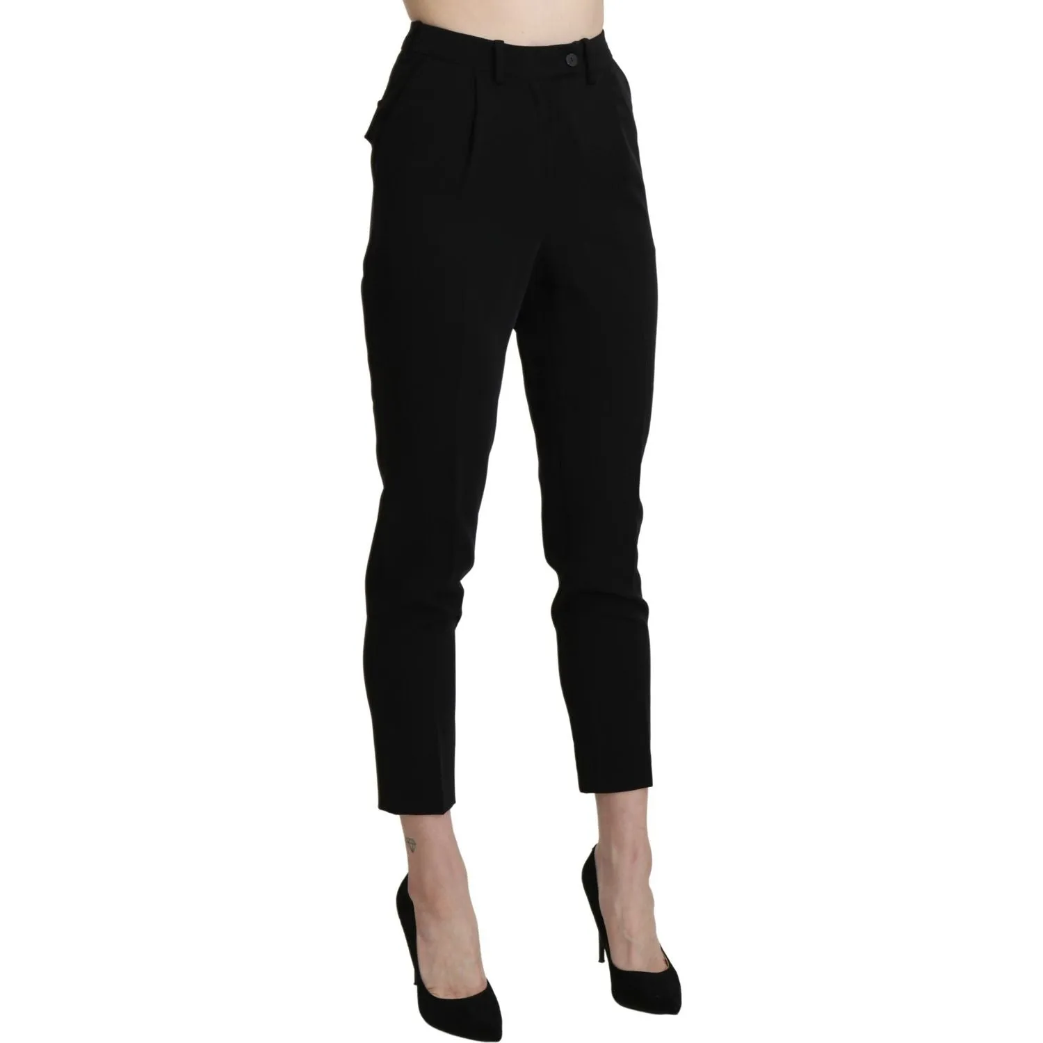 BENCIVENGA Chic High Waist Skinny Cropped Trousers