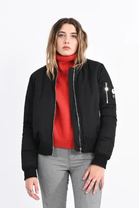 Black Classic Bomber Jacket by Lili Sidonio