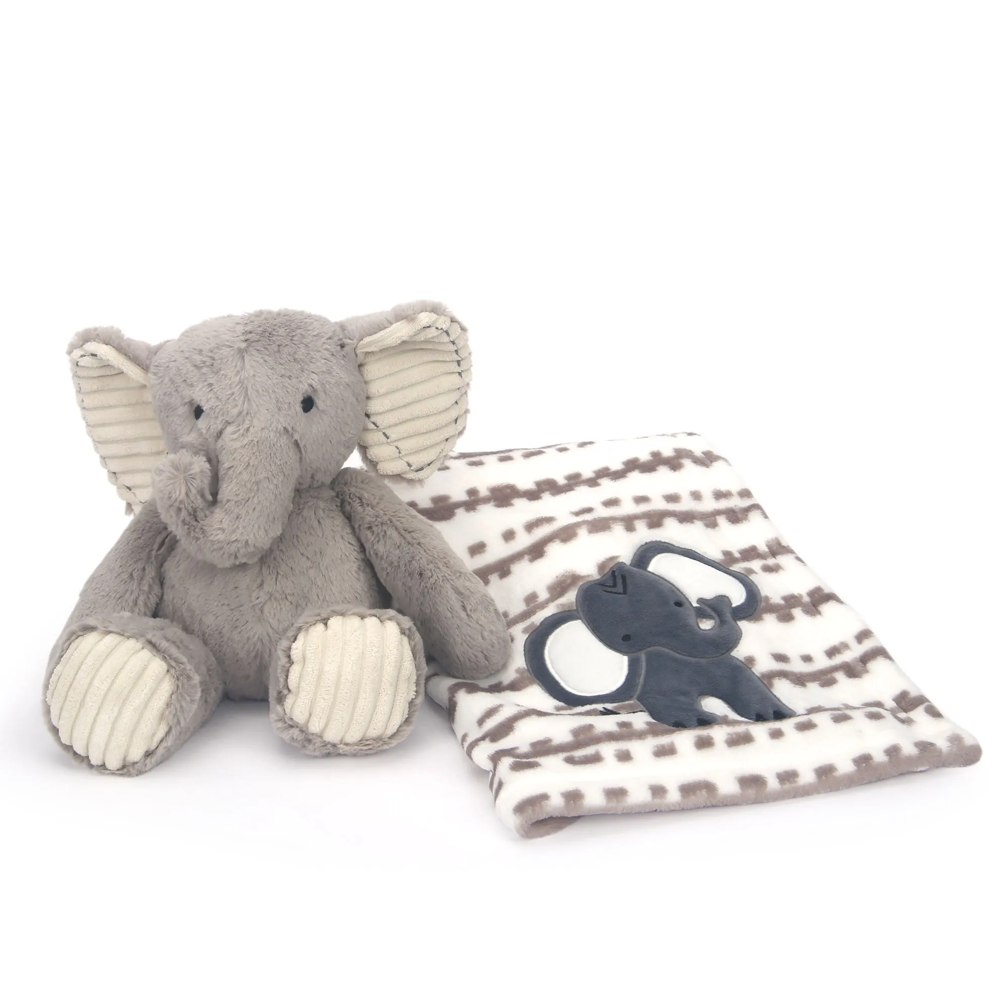 Blanket & Plush Baby Gift Set - Gray Elephant