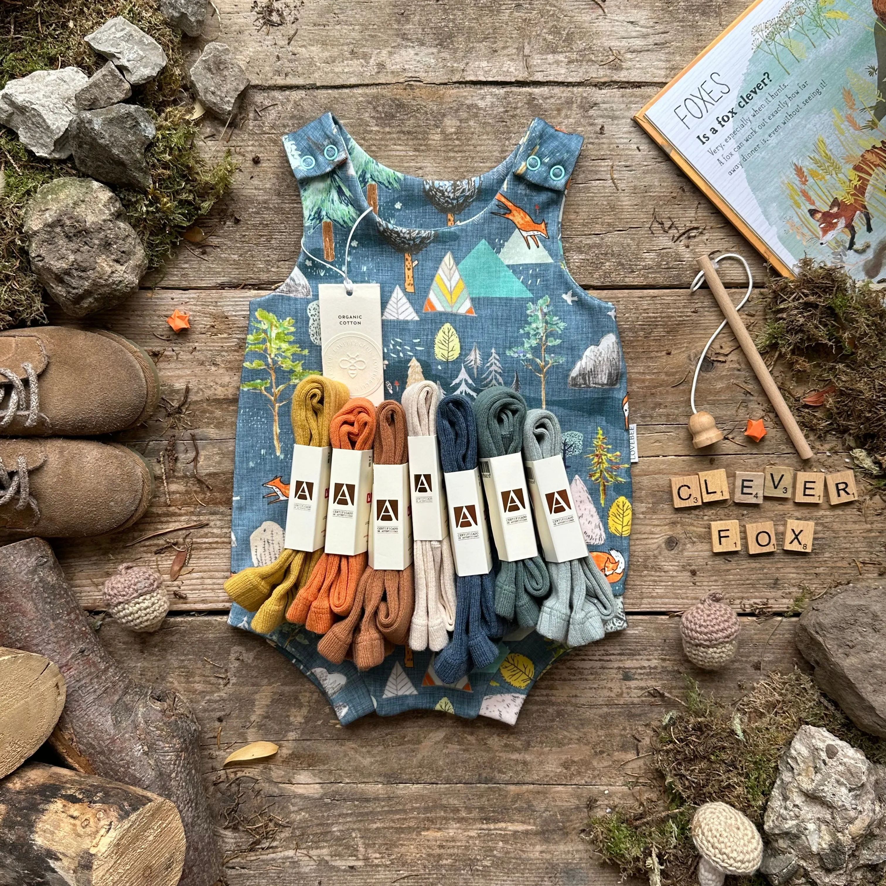 Blue Fox Mountain Bloomer Romper