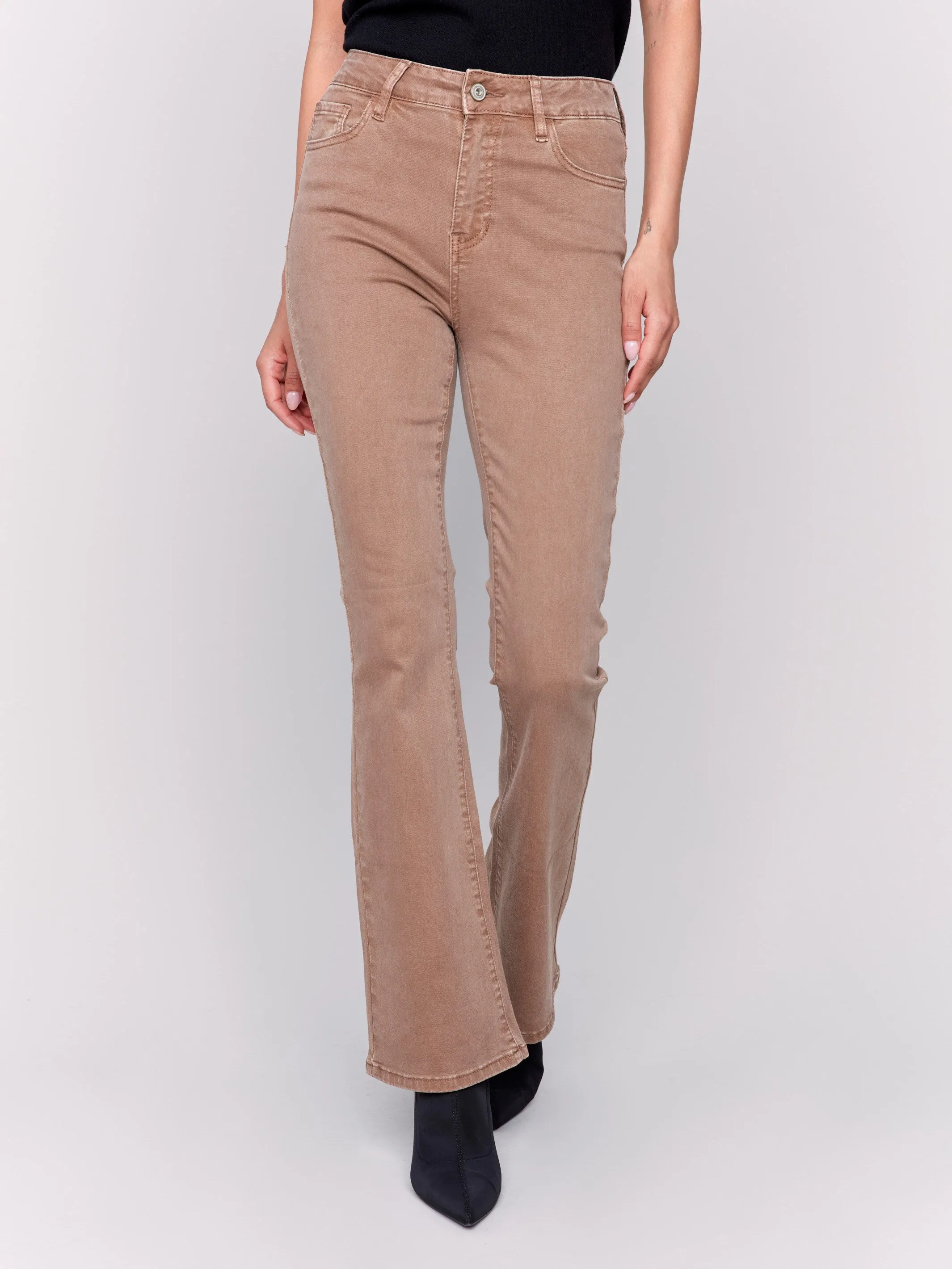 Bootcut Twill Pants - Truffle