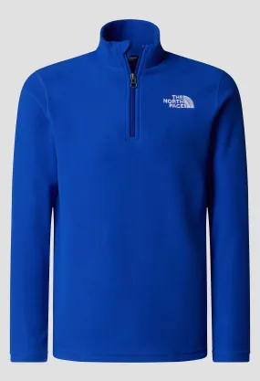 Boy's The North Face Blue Glacier 1/4 Zip Pullover