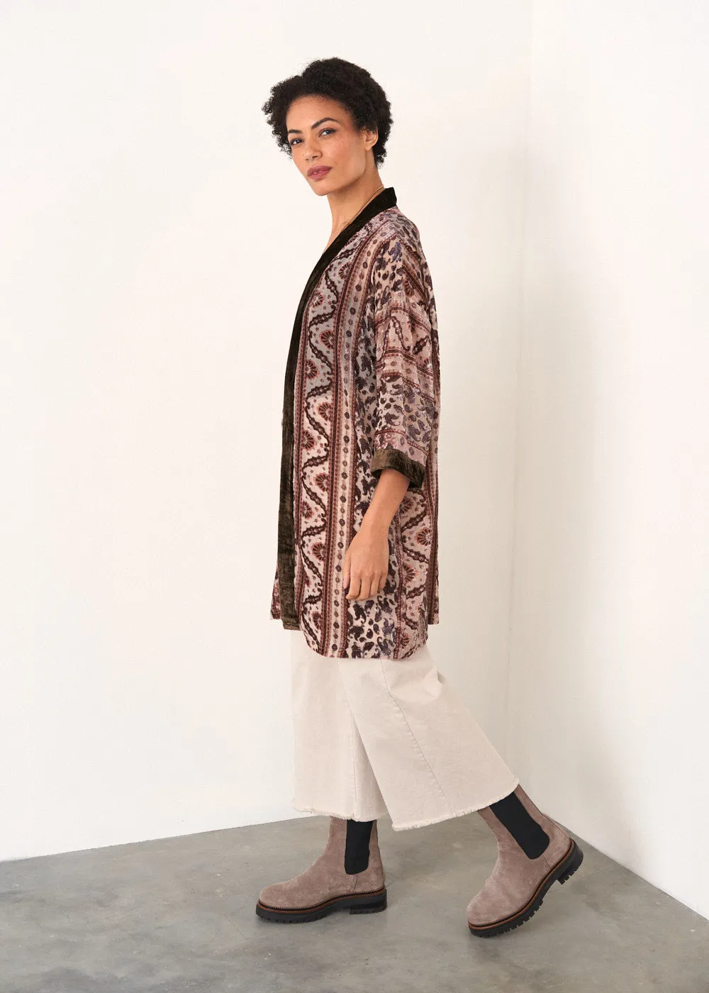 BREE SHORT DEVOREE JACKET - BROWN