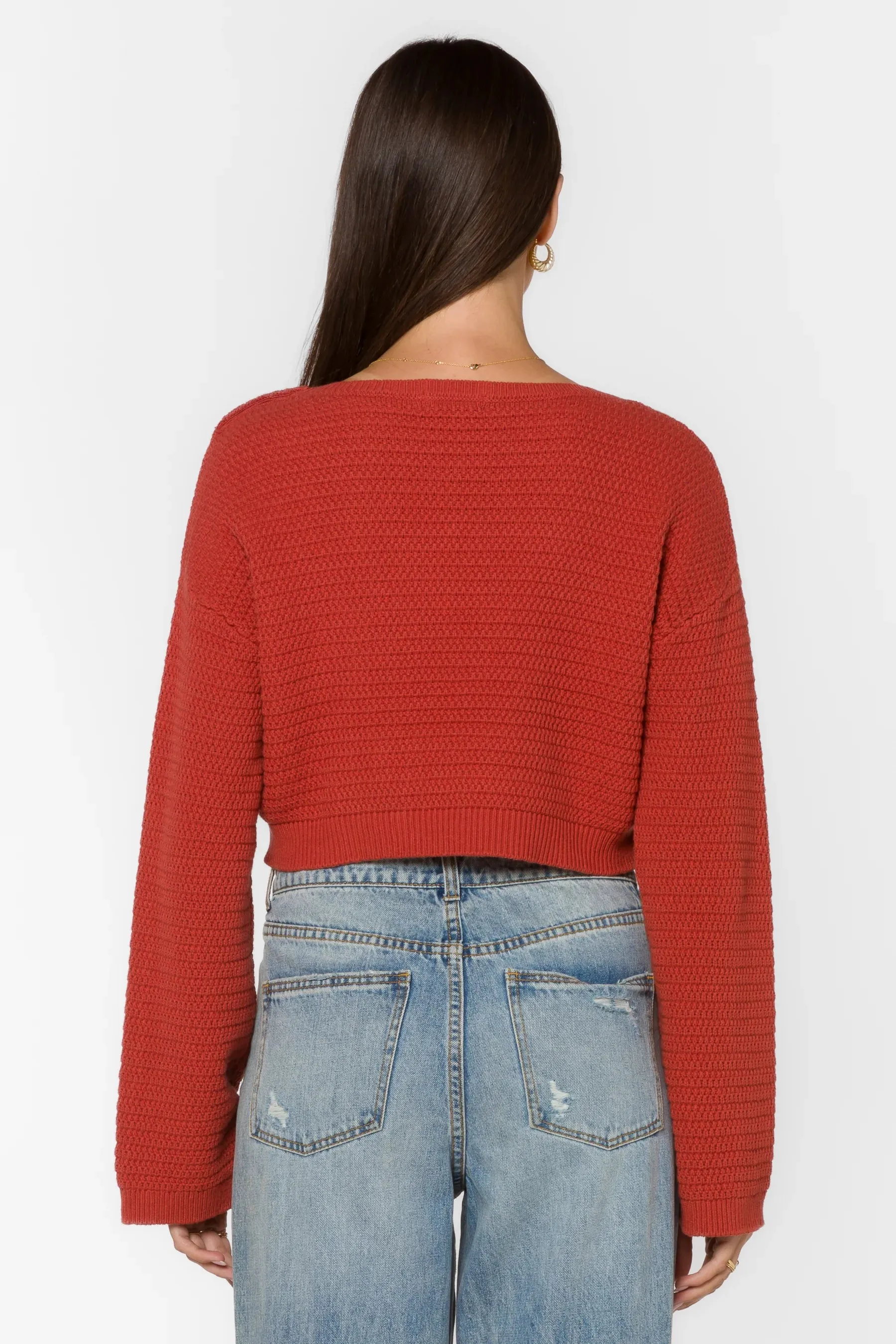 Carla Sweater in Burnt Coral