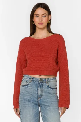 Carla Sweater in Burnt Coral