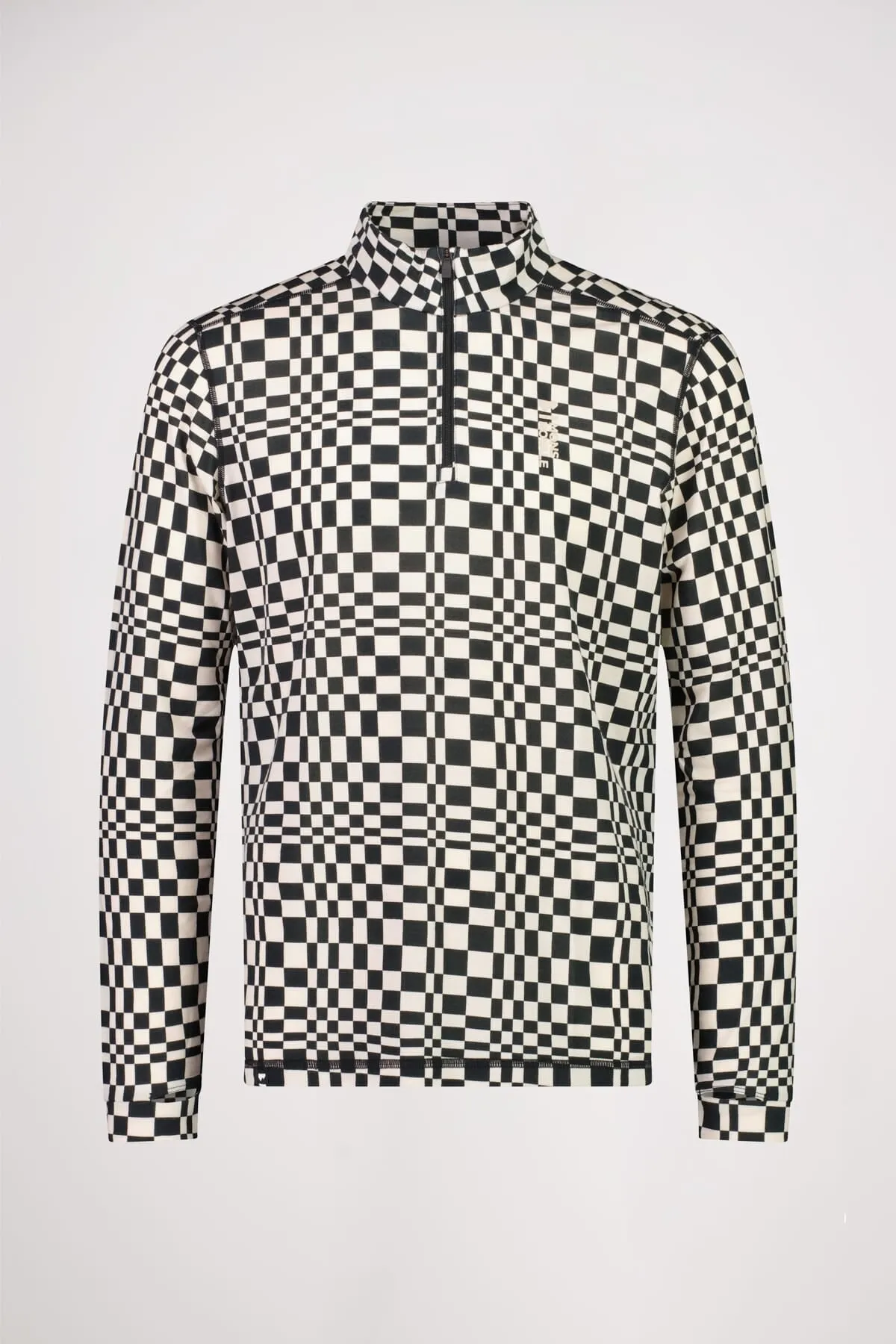 Cascade Merino Base Layer 1/4 Zip Long Sleeve - Checkers