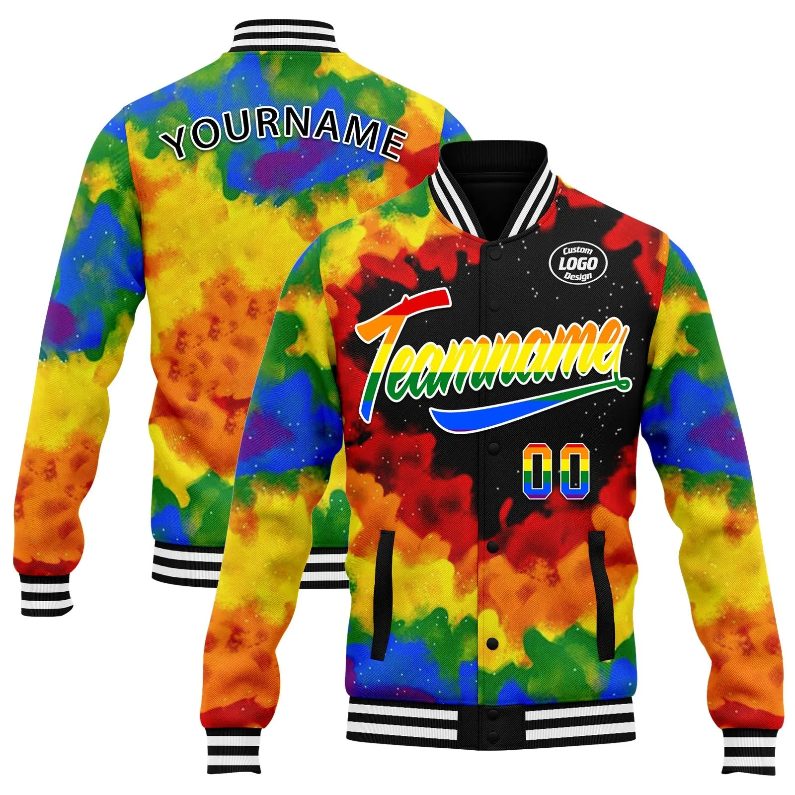 Custom Jacket Bomber Full-Snap Varsity Letterman Personalized Jacket FZ005-D025003-15