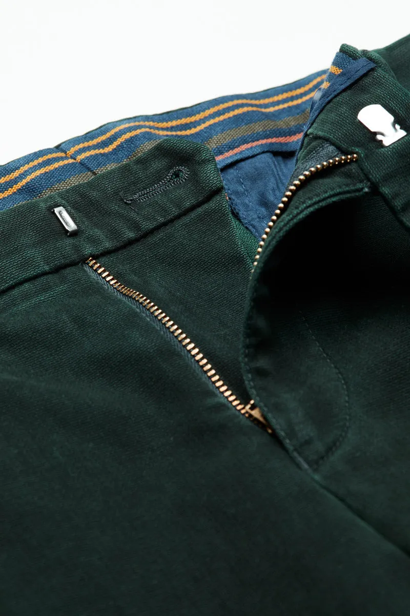 Dark Green Cashmere Feel Stretch Pants