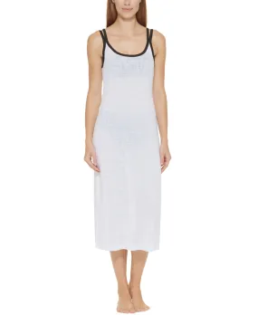 DKNY Women's Women's Double Strap Dress Swimsuit White Size Small