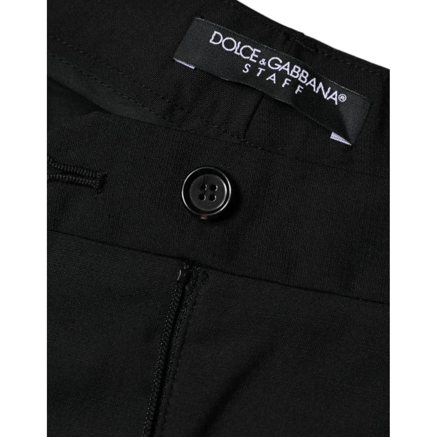 Dolce & Gabbana Black High Waist Tapered Women Pants