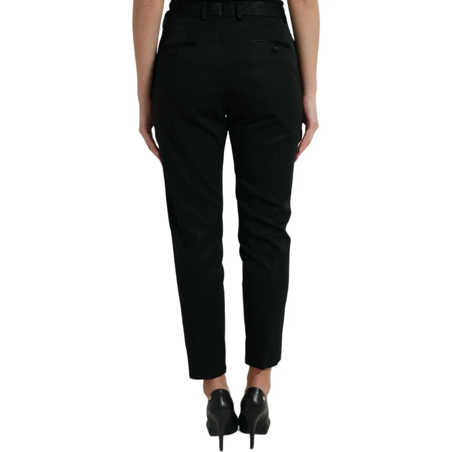 Dolce & Gabbana Elegant High-Waist Tapered Cropped Pants