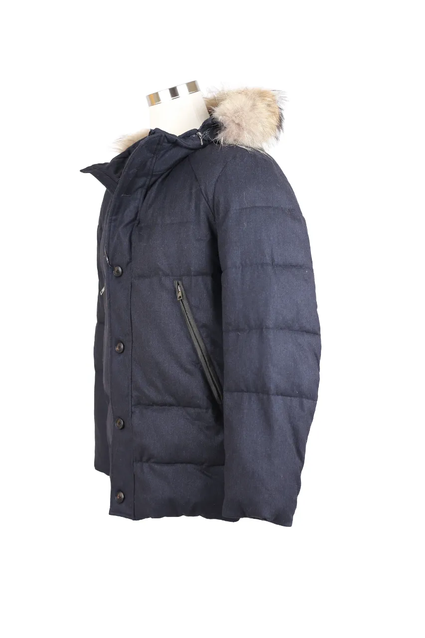 Down Filled Puffer Jacket with Fur Hood